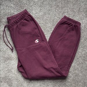Champion Sweatpants — Maroon